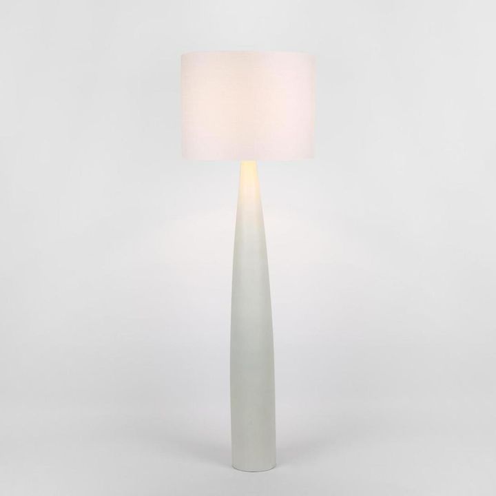 Samson Floor Lamp Base White with Shade White