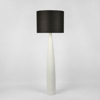 Samson Floor Lamp Base White with Black Shade