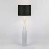Callum Floor Lamp Base White with Black Shade