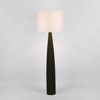 Samson Floor Lamp Black Base with White Shade