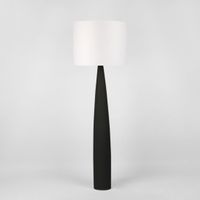 Samson Floor Lamp Black Base with White Shade