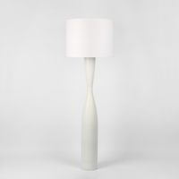 Callum Floor Lamp Base White with Shade White