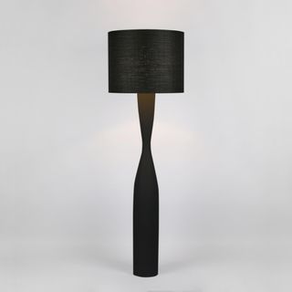 Callum Floor Lamp Base Black with Shade Black
