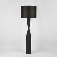 Callum Floor Lamp Base Black with Shade Black