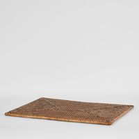 Paume Rattan Rectangle Placemat Antique Brown