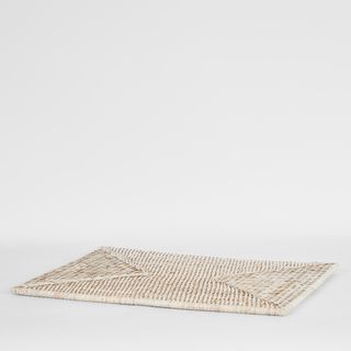 Paume Rattan Rectangle Placemat White Wash