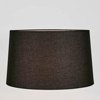 Linen Drum Lamp Shade XXL Black