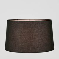 Linen Drum Lamp Shade XL Black