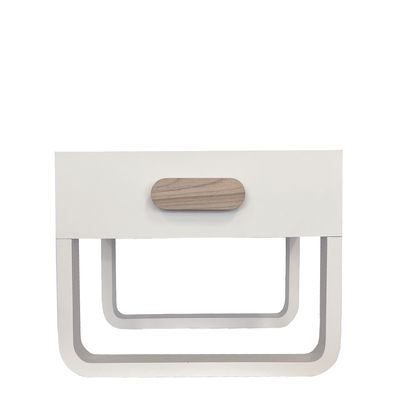 Norma Bedside Table White