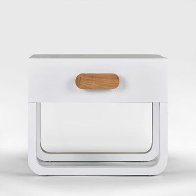 Norma Bedside Table White