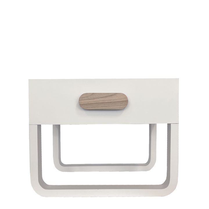 Norma Bedside Table White