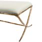 Aries Upholstered Bench Gold in Natural Linen