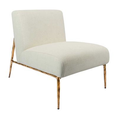 Aries Leisure Chair Gold in Natural Linen