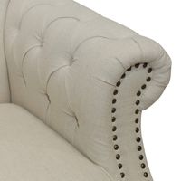 Vaucluse Buttoned Armchair Beige