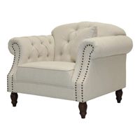 Vaucluse Buttoned Armchair Beige