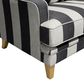 Bondi Hamptons 3 Seat Sofa Grey/Cream Stripe