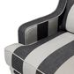 Bondi Grey & Cream Stripe 3 Seat Sofa