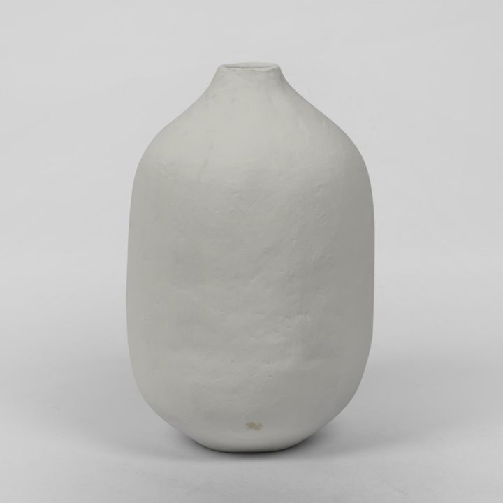 Caesna Terracotta Narrow Neck Vase White