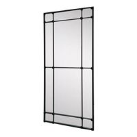 Morgan 12 Pane Rectangular Mirror Matt Black Finish