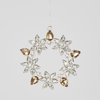 Spart Hanging Gemstone Ornament Silver Brown