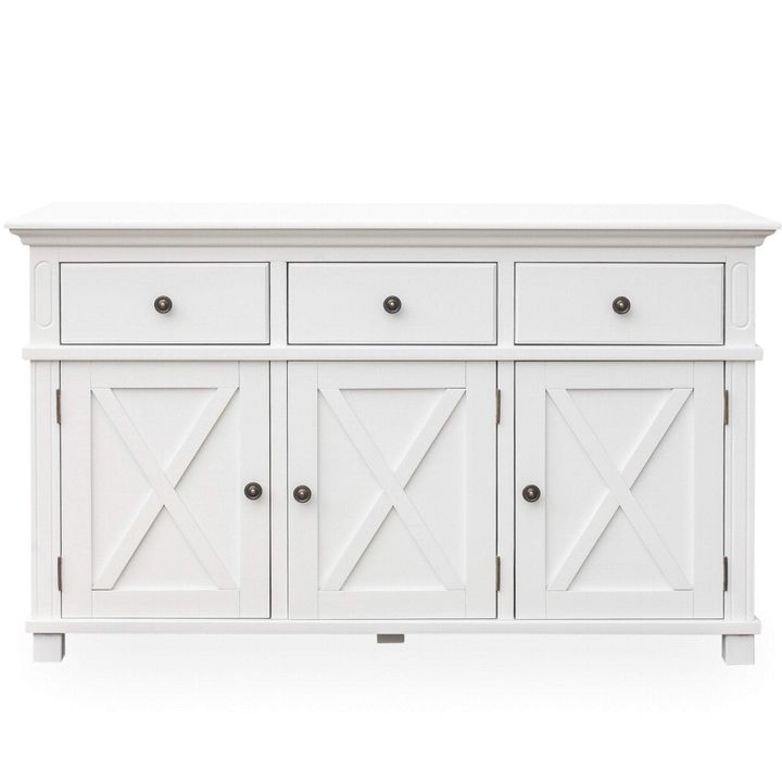 Sorrento White 3 Drawer Buffet