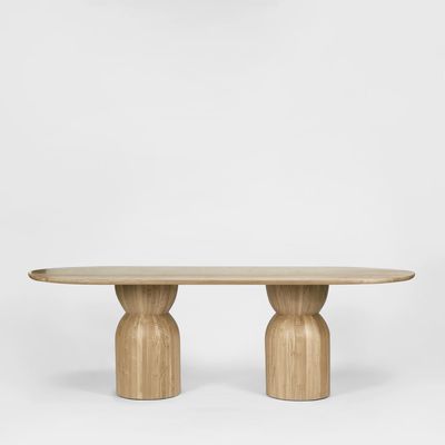 Olive Dining Table Top Oval  Natural