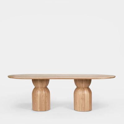 Olive Dining Table Top Oval  Natural
