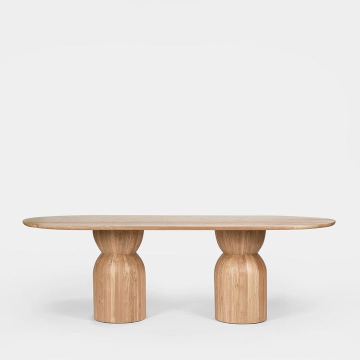 Olive Dining Table Top Oval  Natural