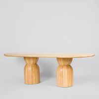 Olive Dining Table Top Oval  Natural