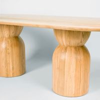 Olive Dining Table Top Oval  Natural