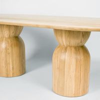 Olive Dining Table Top Oval  Natural