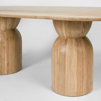 Olive Dining Table Top Oval  Natural