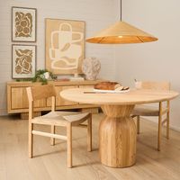 Olive Dining Table Top Round Natural