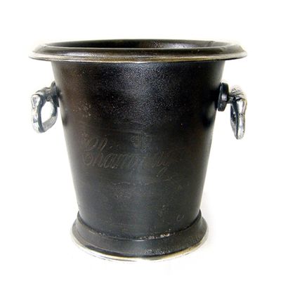 Round Ice Bucket with Handles Dark Brass