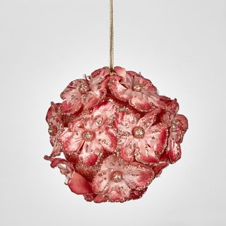 Hydrangea Hanging Ball Ornament Pink