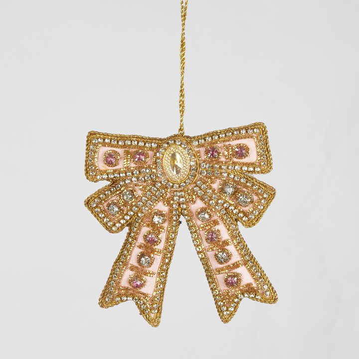 Tiffany Pink Bow Hanging Ornament