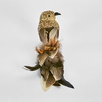 Karash Glitter Clip On Bird Gold