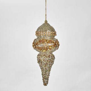 Glitter Finial Hanging Bauble