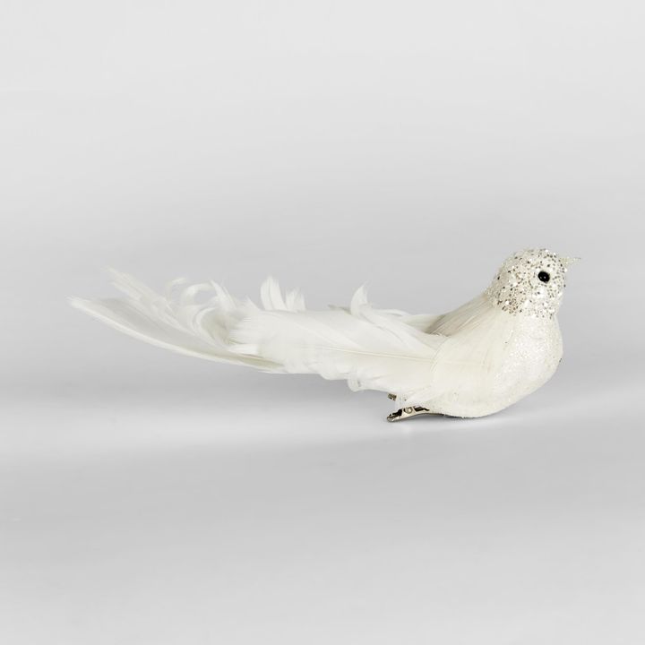 Flutter Clip on Bird White (Set of 6)