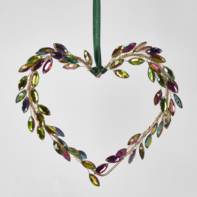 Crowne Gem Hanging Heart Ornament