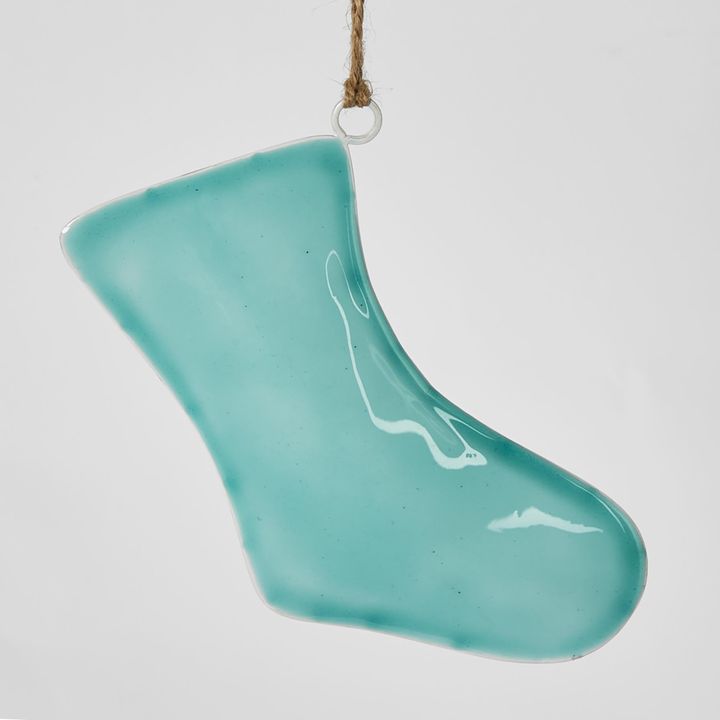 Benny Iron Hanging Sock Aqua Blue LGE