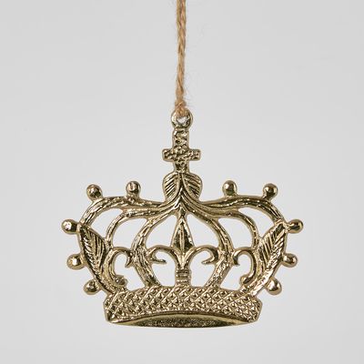 Hanging Crown Ornament Gold