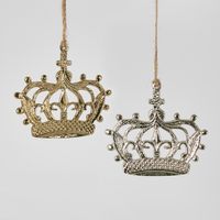 Hanging Crown Ornament Gold