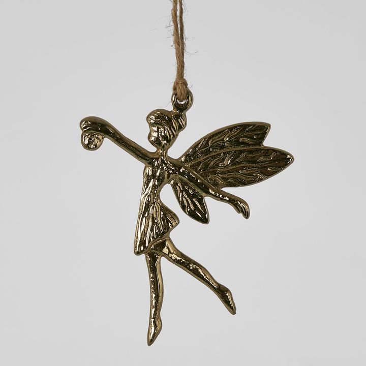 Fairy Hanging Ornament Gold