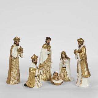 Golden Nativity Set (6 Pieces)