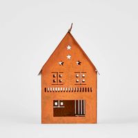 Country Rust House Candle Holder