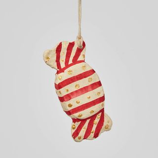 Mache Red Lolly Hanging Ornament