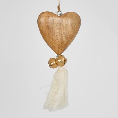 Kaygee Hanging Wooden Heart Ivory