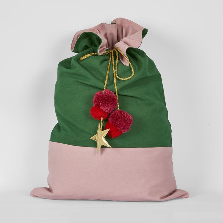 Green and Pink Reversible Sack