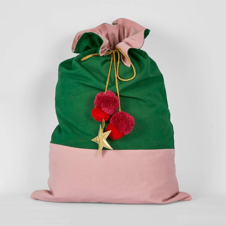 Green and Pink Reversible Sack